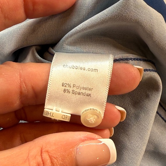 Chubbies Mens Short Sleeve Button Up Shirt Blue Martini‎ Glass Graphic Sz Medium - Picture 5 of 10